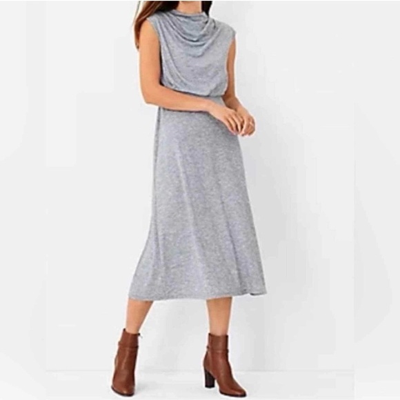 Ann Taylor Dresses & Skirts - NWT Ann Taylor mock neck blouson flare Dress